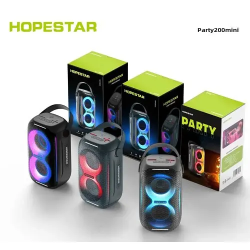 Колонка Bluetooth HOPESTAR PARTY200MINI LED 20W чорний - фото 2