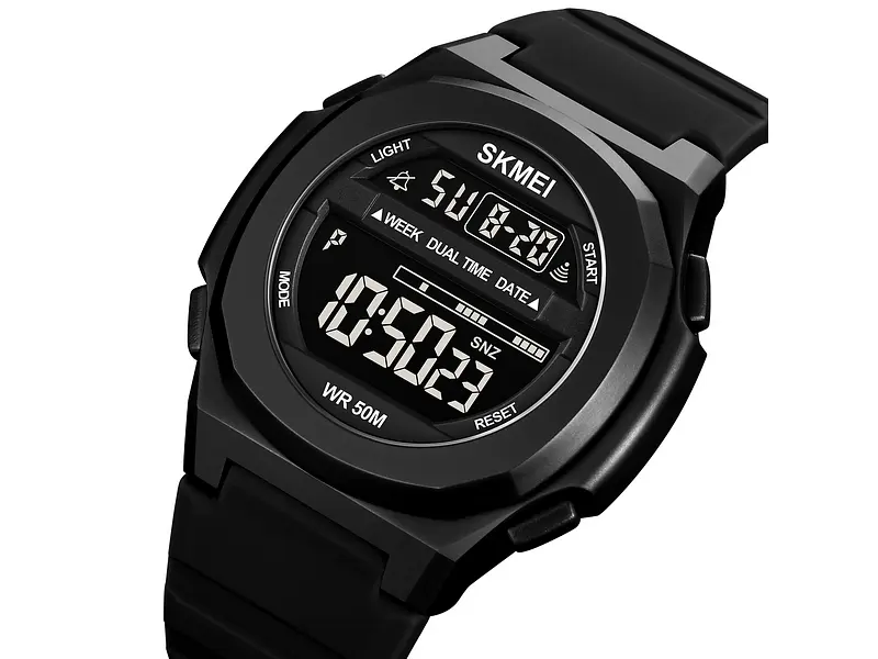 Чоловічий наручний годинник 1821BKBK All Black Skmei acs0030563 - фото 3