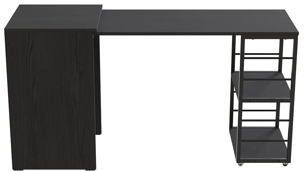 Стол-тумба трансформер Смарт 2/1 Ferrum-decor 750x1450x500 Черный металл ДСП Сосна Кембра 16 мм (FRD-105097) - фото 2