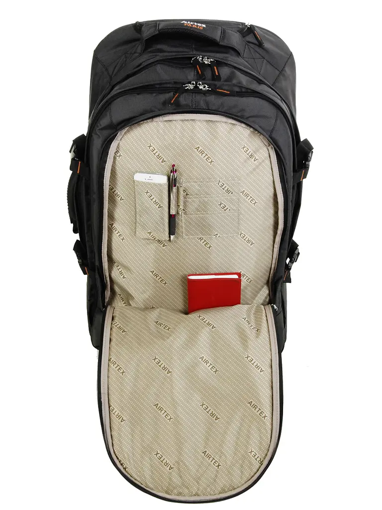 Дорожня сумка-рюкзак на колесах Airtex 560/3 64×41×25см M 42,6л Темно-сірий - фото 12