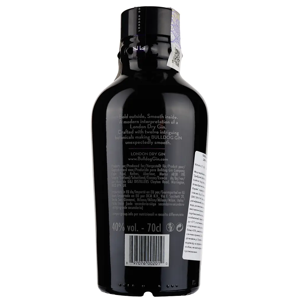 Джин Bulldog London Dry Gin, 40%, 0,7 л - фото 2