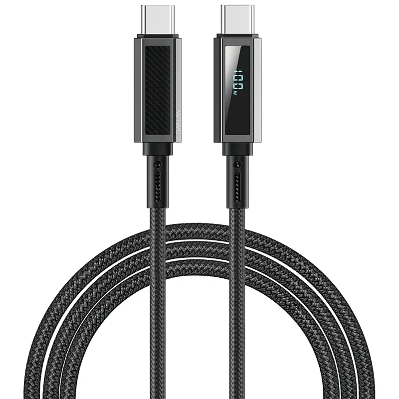 Дата кабель WIWU C079 Warriors Type-C to Type-C 100W 1.2 м Black - фото 3