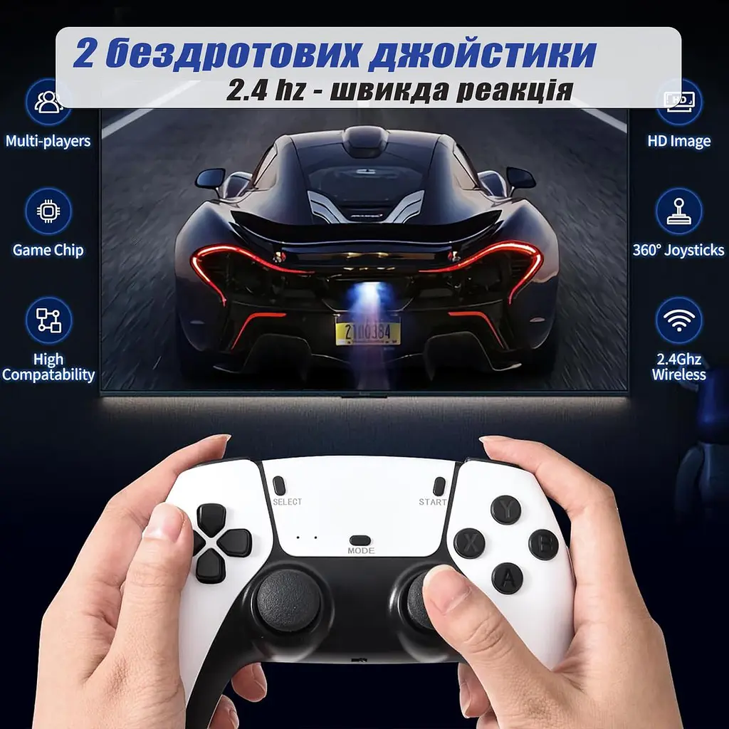 HDMI Приставка Ігрова до Телевізору Game Stick M15 Plus 4K 64Gb Міні Ігрова Консоль для ТБ Портативна приставка для Ігор Гейм Стик - фото 11