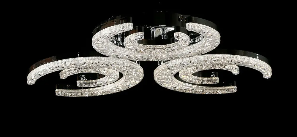 Світлодіодна люстра Splendid Ray L1655/3+3 LED (CH), білий, хром, 126 Вт, від 10-18 м² - фото 2