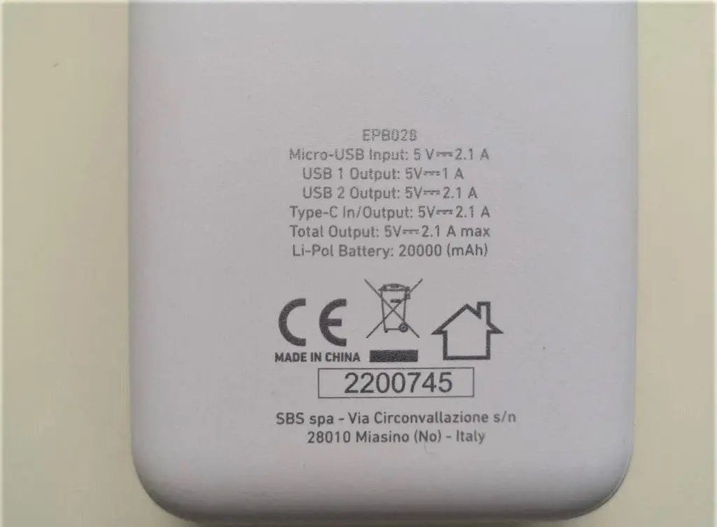 Универсальная мобильная батарея Powerbank Reinston EPB028 20000mAh (port USB-C) Белый - фото 7