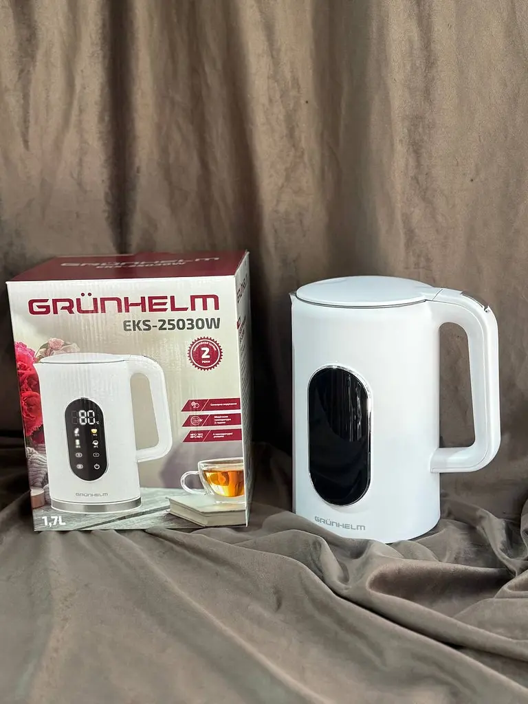 Електрочайник Grunhelm EKS-25030W  1.7л 2200Вт Білий - фото 6