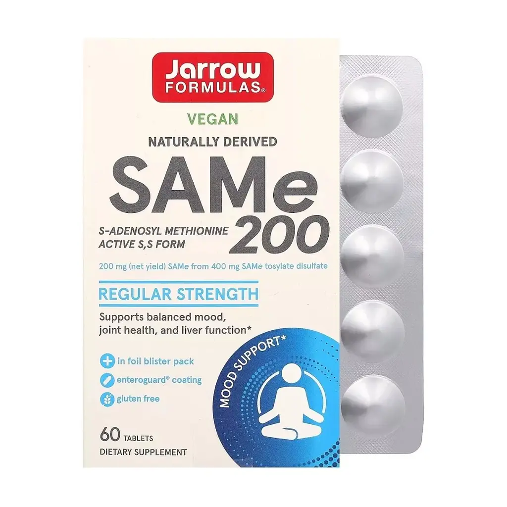 Витаминно-минеральный комплекс Jarrow Formulas SAM-e (дисульфат тозилат), 200 мг, SAMe, 60 таблеток (JRW-20016)