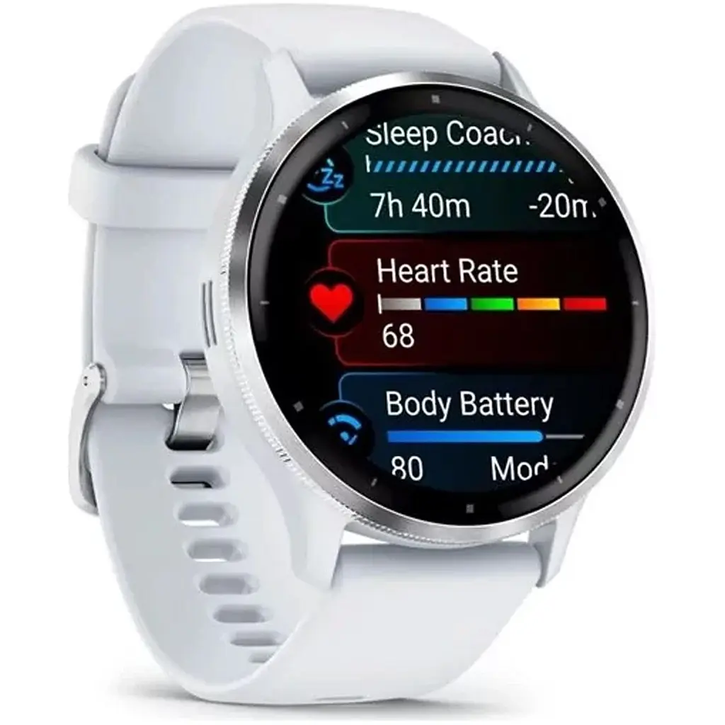 Смарт-годинник Garmin Venu 3 Silver Stainless Steel Bezel with Whitestone Case and Silicone Band [010-02784-00] [104897] - фото 2