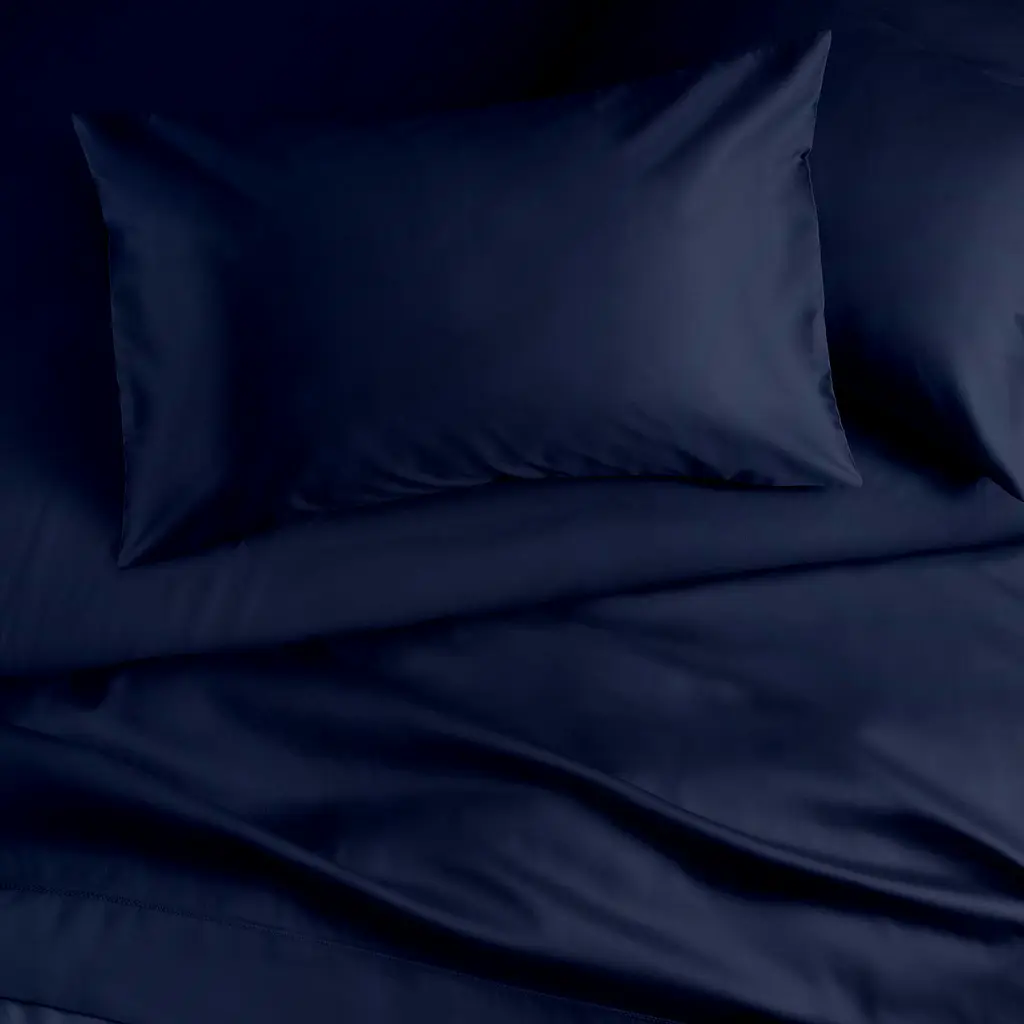 Наволочка Cosas Dark blue сатинова 70х70 см синя (Satin_Blue_70) - фото 3