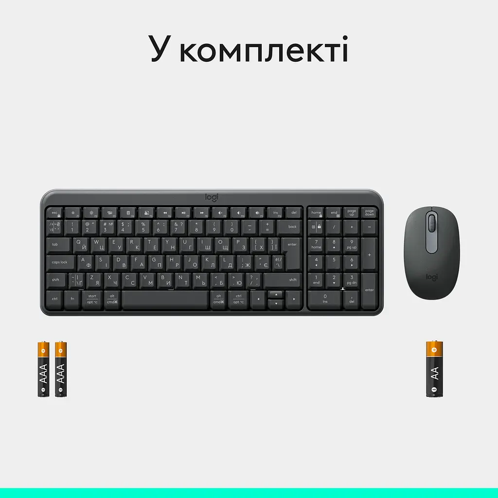 Комплект (клавіатура + миша) Logitech MK250 Bluetooth/Wireles Graphite (UA) (920-013823) [140896] - фото 8