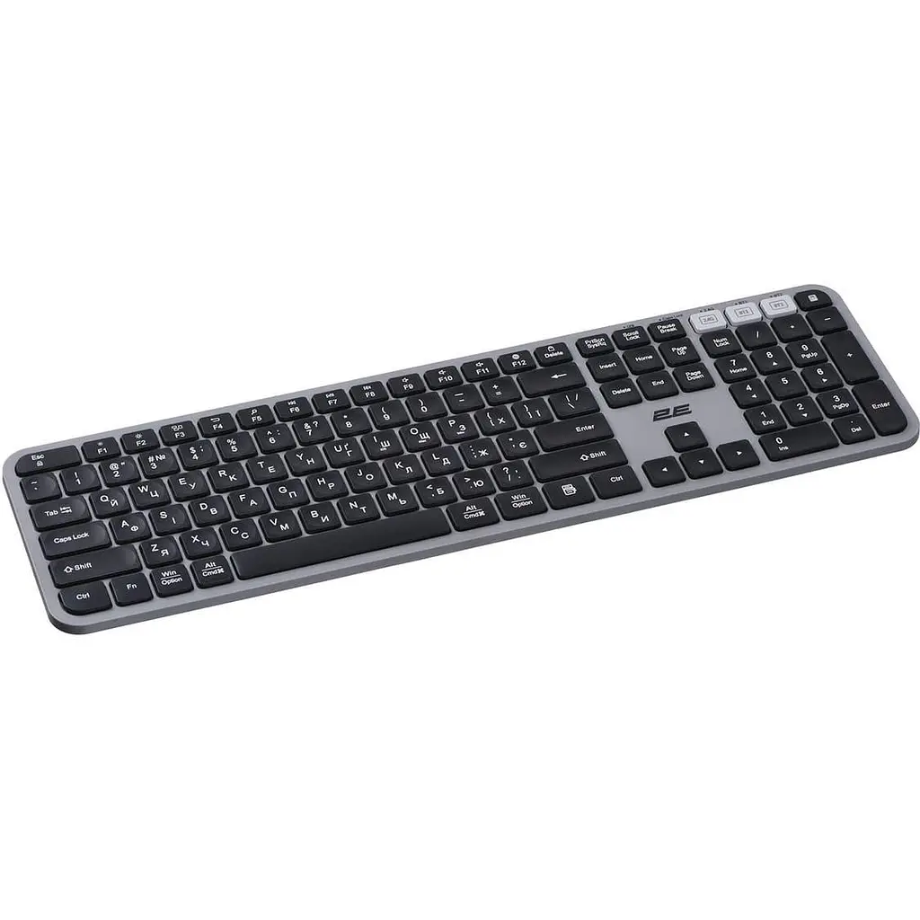 Клавіатура 2E KS240 Wireless Ukr (2E-KS240WG) Gray (2E-KS240WG_UA) - фото 3