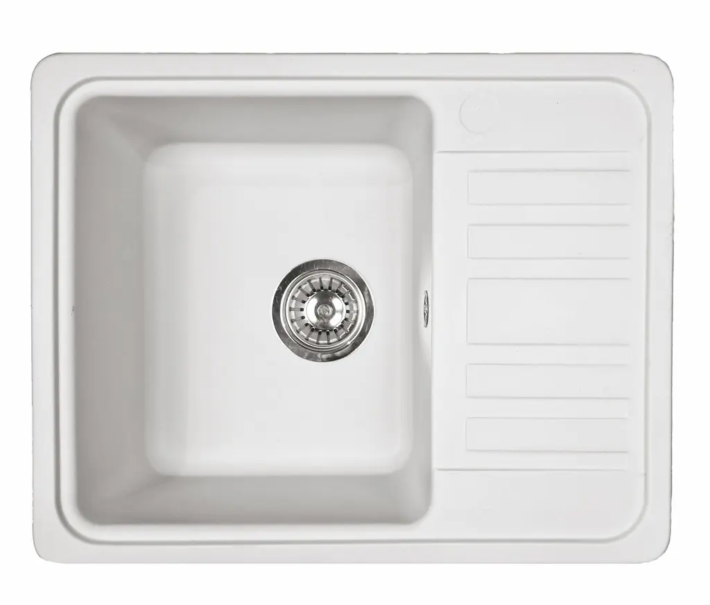 Кухонна мийка Adamant SMALL біла 570x455x180 мм, з крилом 57 см