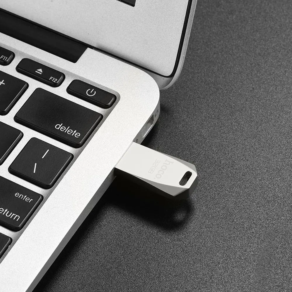 USB флеш накопитель Hoco UD4 32GB USB 2.0 металлический серебристый - фото 3