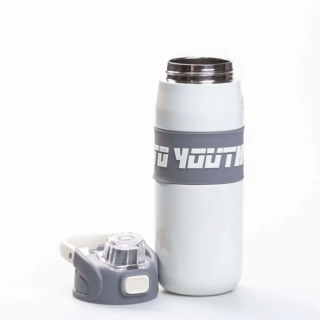Термос спортивний TO YOUTH 680 мл з мундштуком, білий Yiwu HP-14-54W - фото 3