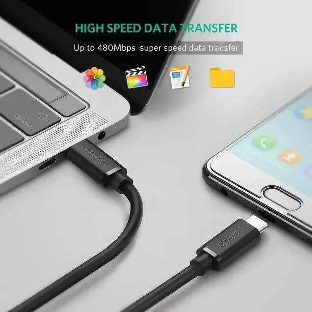 Кабель Ugreen US286 Type-C - Type-C 3A Cable 2 м Black (10306) - фото 7