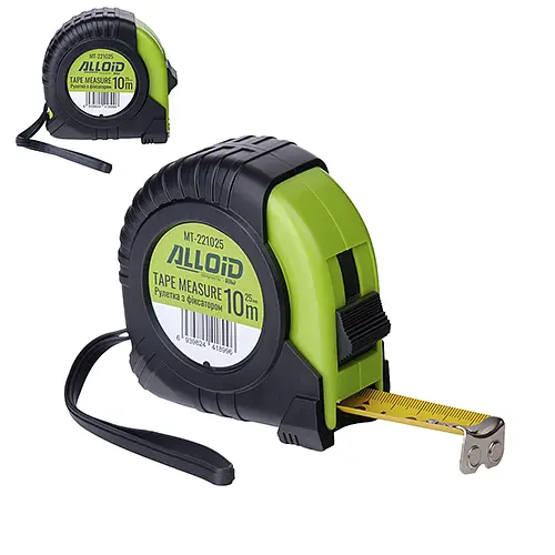 Alloid Base. Рулетка з фіксатором 10 м/25 мм, MT-221025