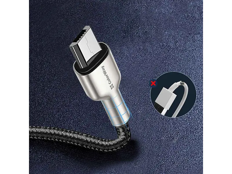 Кабель ColorWay USB - MicroUSB 1m Black (CW-CBUM046-BK) - фото 8