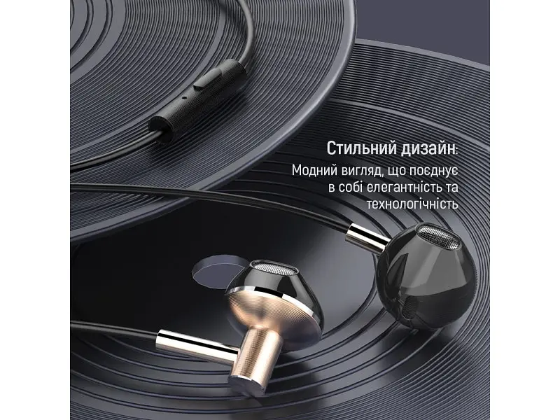 Навушники з мікрофоном ColorWay Slim 3.5 mm Wired Earphone Blast 2 Black (CW-WD02BK) - фото 6