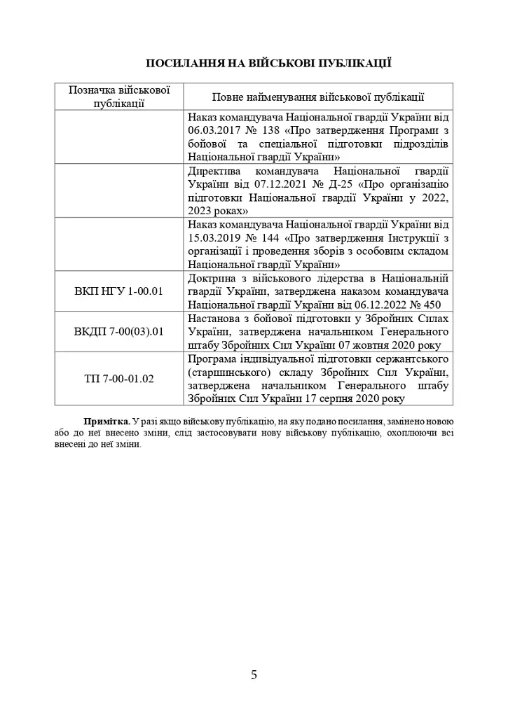 Програма індивідуальної підготовки сержантського складу Національної гвардії України - фото 4