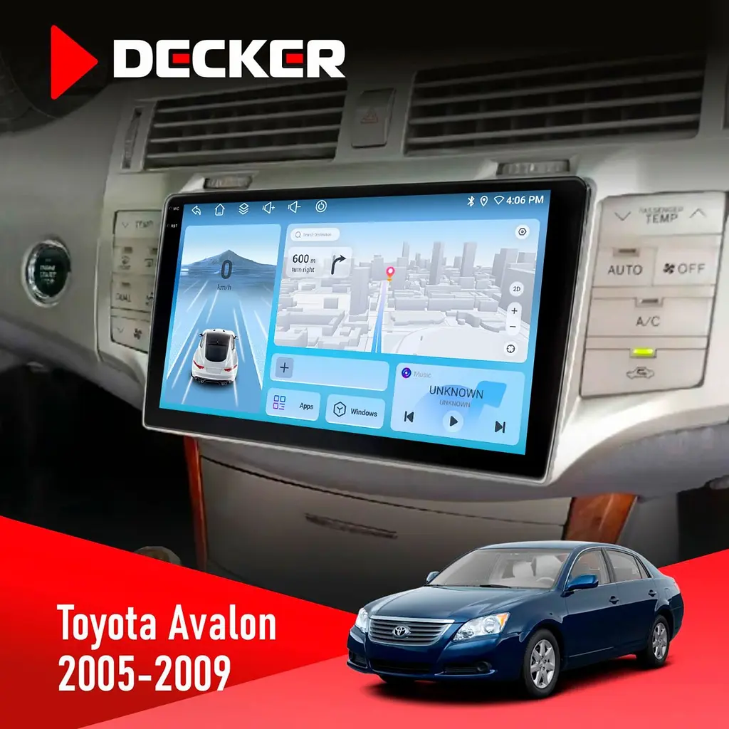 Штатна магнітола Toyota Avalon 2005-2009 Decker D9-010 6x128, DSP, 4G, 2K Decker (НФ-00004515)