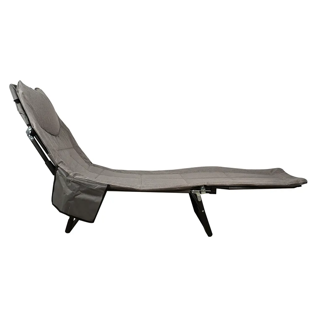 Шезлонг складной Market Union 200х65 см серый - фото 3