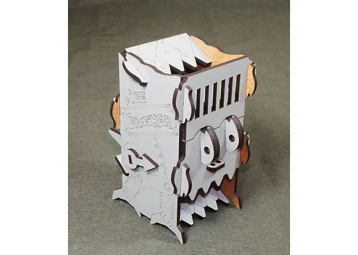 Аксесуар Вежа для кубиків Pandora's Box Studio Нищівник кубиків Mechanical Dice Tower Dice Crusher сірий (LP012-064) - фото 2