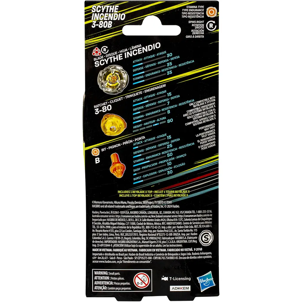 Іграшка-дзиґа Hasbro Beyblade X Scythe Incendio (F9590_G0285) - фото 4