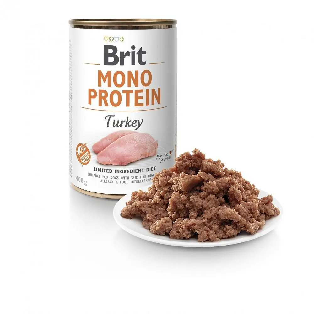 Влажный корм для собак Brit Mono Protein Turkey 400 г (индейка) - фото 2