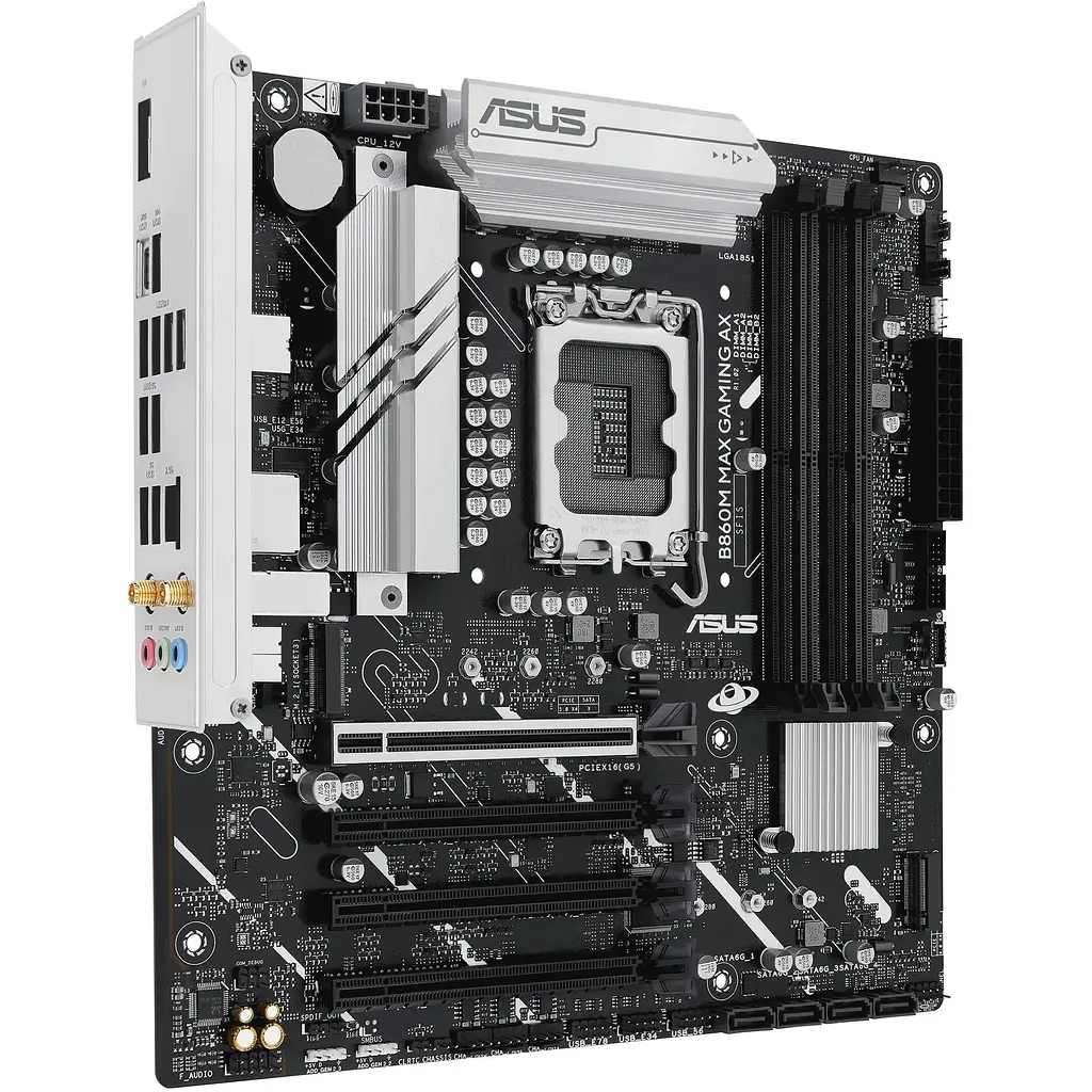 Материнська плата Asus B860M MAX Gaming AX s1851 B860 4xDDR5 M.2 DP USB Type-C Wi-Fi BT mATX - фото 2