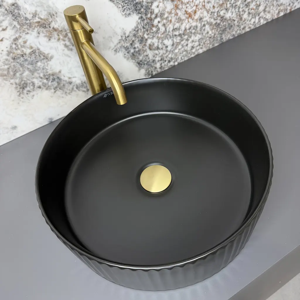 Умивальник VBI Brindisi M накладний 40x40 см black matt VBI-014104 - фото 2