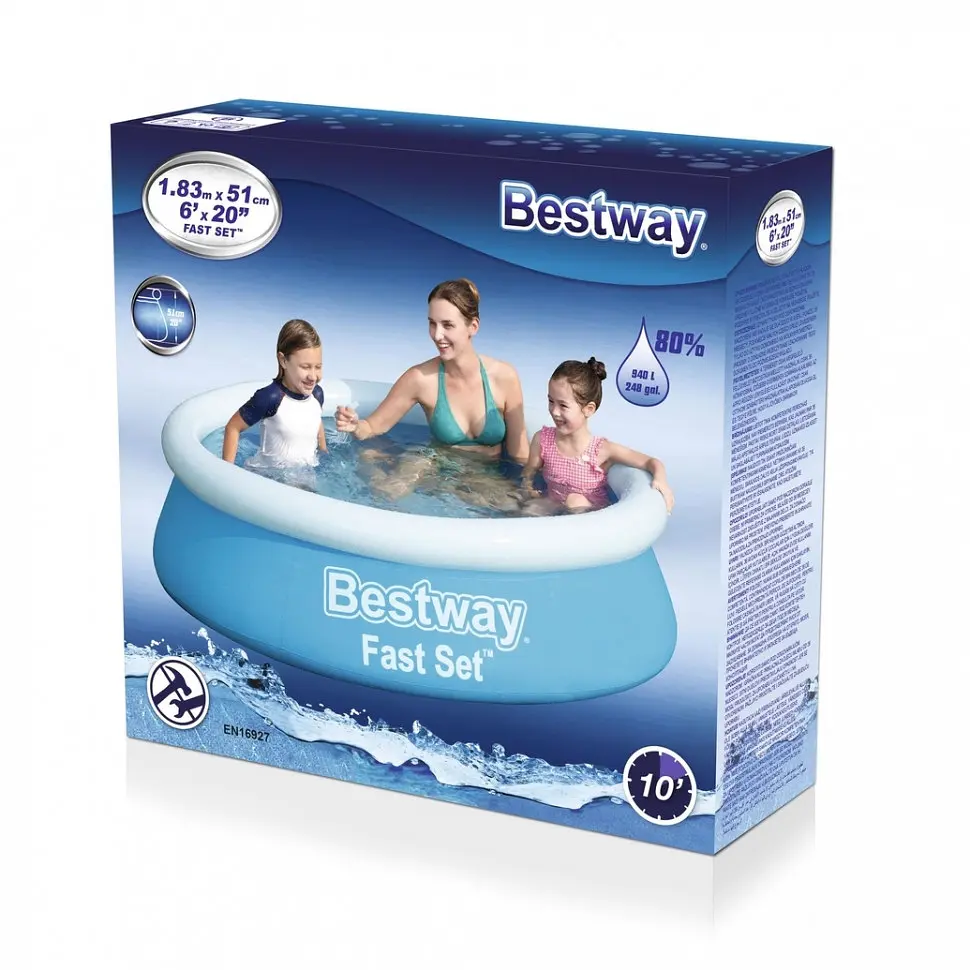 Басейн надувний Bestway 57392 розмір 183х51 см - фото 5