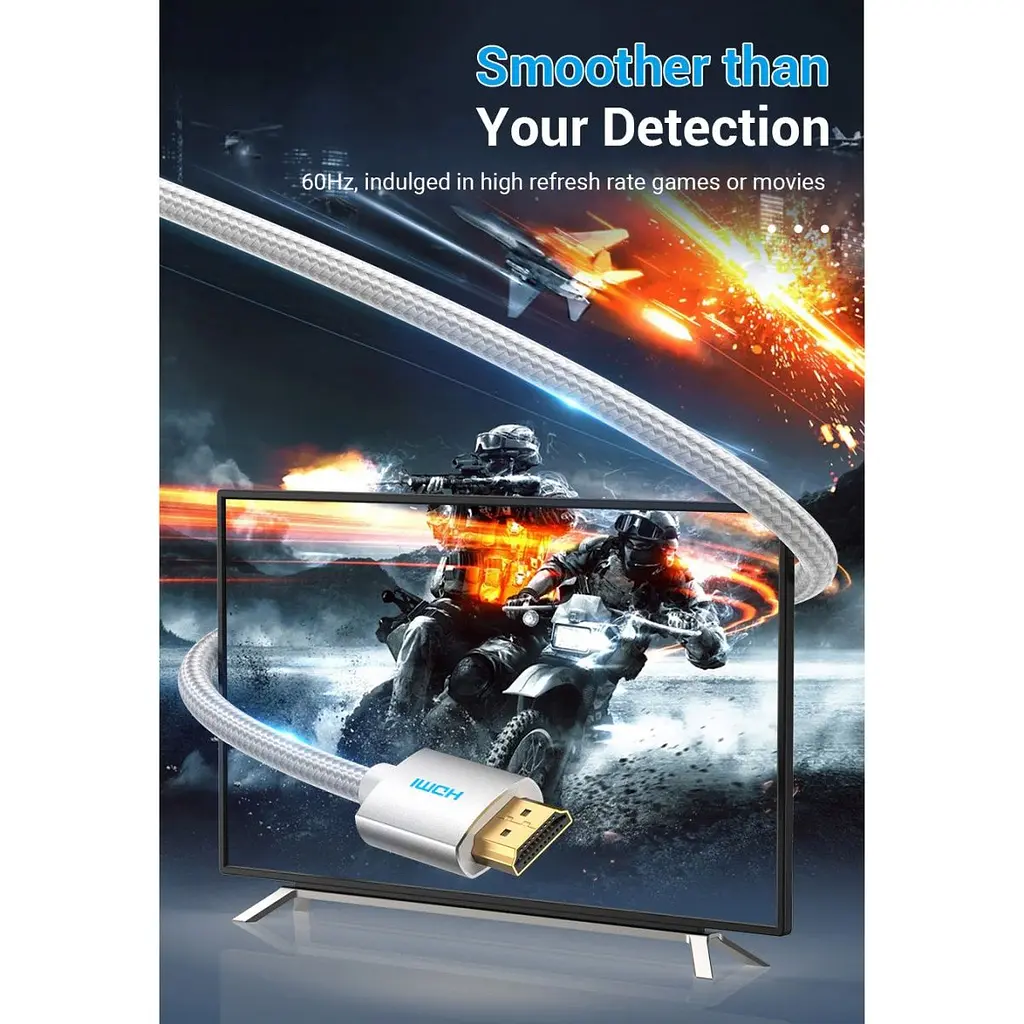Кабель Vention HDMI to HDMI v2.0 10m Silver (AABIL) [170505] - фото 3