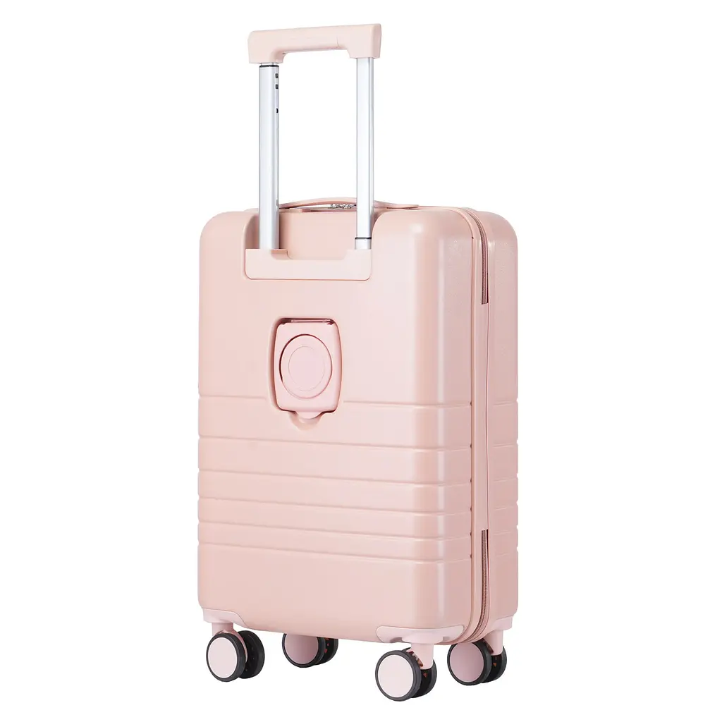 Валіза Semi Line 20 дюймів (S) T5965-2, ABS, з USB-зарядкою та відділенням для ноутбука, ручна поклажа, бежевий - фото 7