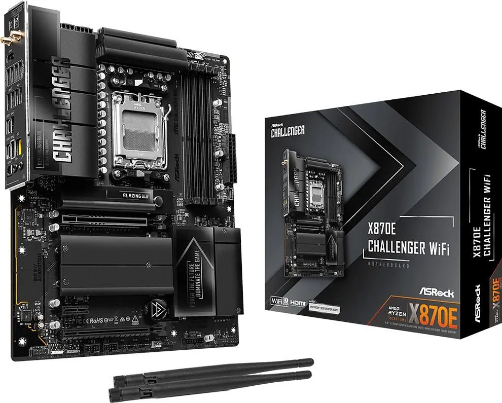 Материнська плата ASRock X870E CHALLENGER WIFI (X870E CHALLENGER WIFI) (Socket AM5, AMD X870E, ATX) - фото 3
