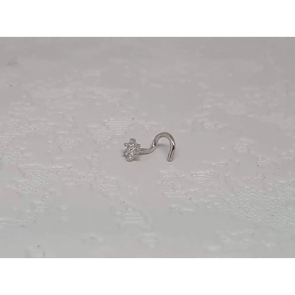 Серебряная серьга-пирсинг в нос Umax. 7028U - фото 2