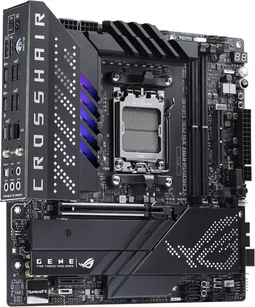 Материнська плата ASUS ROG CROSSHAIR X670E GENE (ROG CROSSHAIR X670E GENE) (Socket AM5, AMD X670E, Micro-ATX) Б/в - фото 2