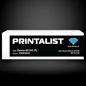 Туба з тонером PRINTALIST для Xerox Phaser 6510N, WC 6515N аналог 106R03693 Cyan ( 4300 ст.) (Xerox-6510C-PL) - фото 4