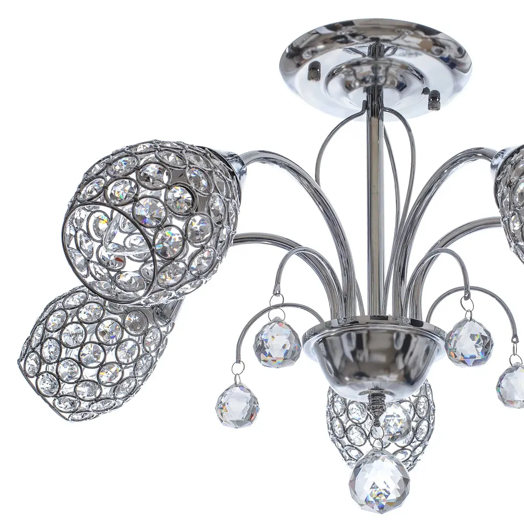 Люстра потолочная Brille в спальню E14 40W CH (BR-01465S/5) - фото 2