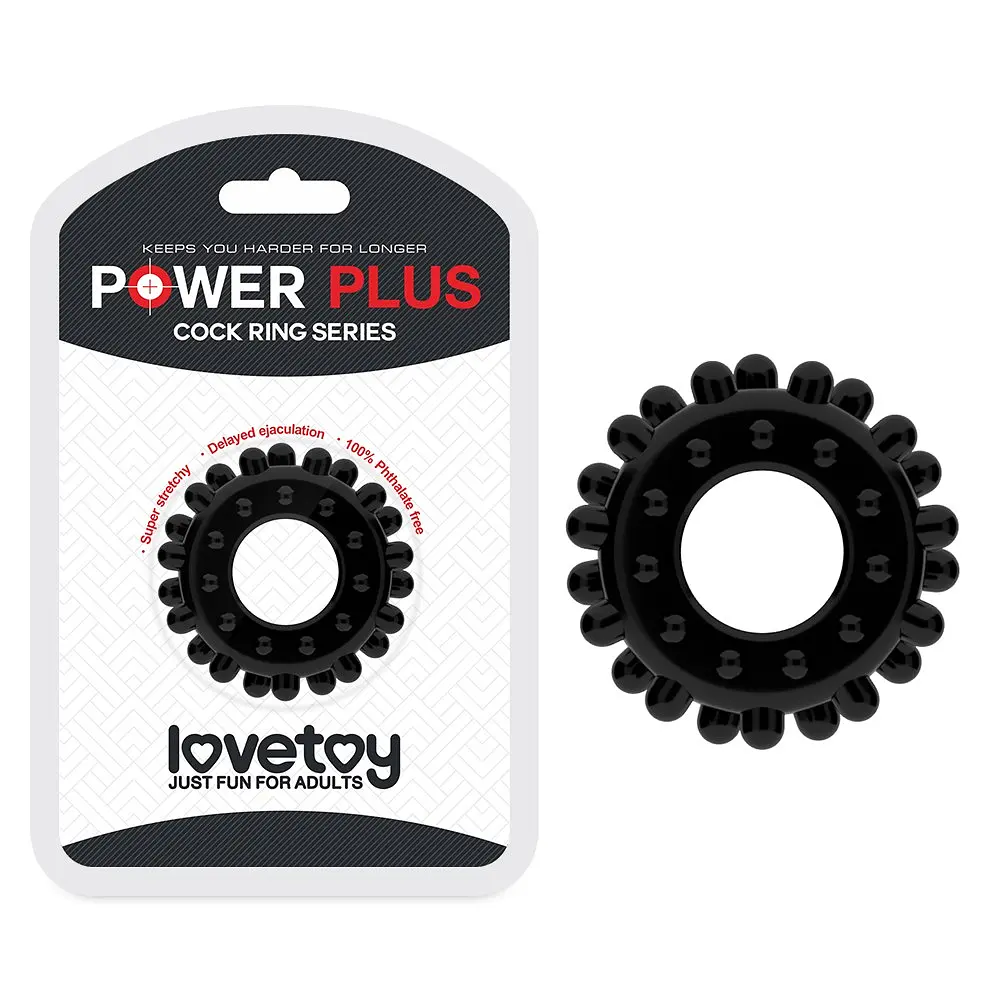Ерекційне кільце Lovetoy Power Plus Cock Ring чорний - фото 2