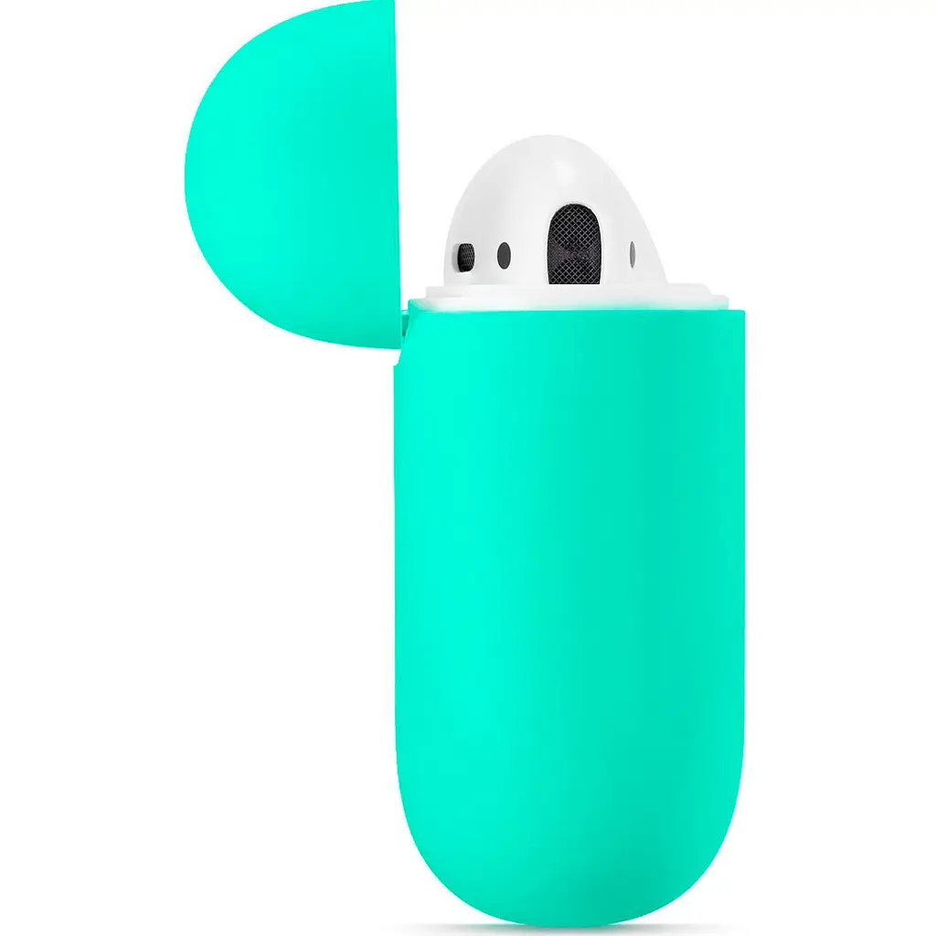 Чохол для навушників New Silicone Case для AirPods 2 Mint Green [38891] - фото 3
