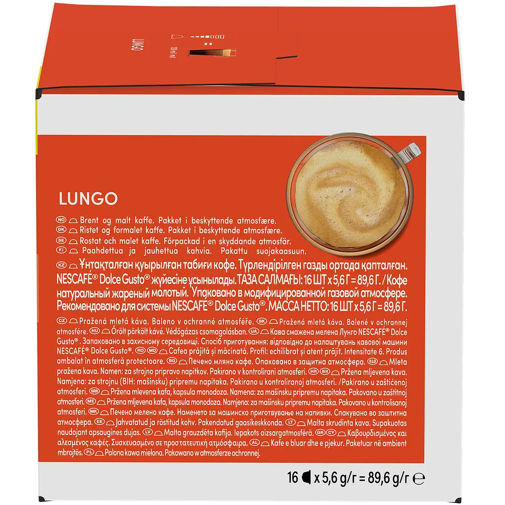Набір кави в капсулах Nescafé Dolce Gusto Lungo 268.8 г (3 пак. x 89.6 г) - фото 4