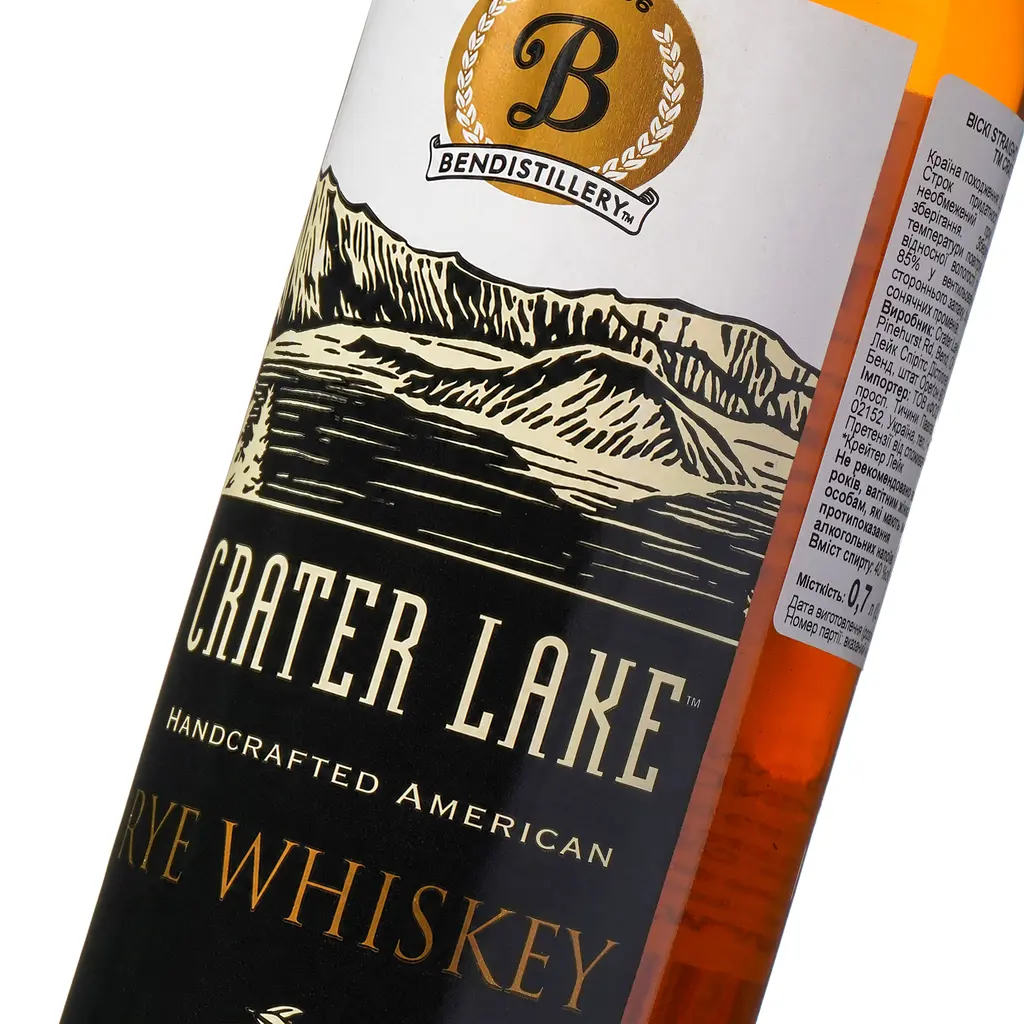 Віскі Crater Lake Rye 40% 0.7 л  - фото 5