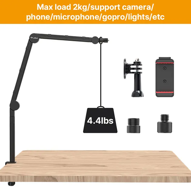 Штатив-тримач Ulanzi Vijim Xiaomicrophone Boom Arm UV-2806 LS24 Black - фото 7