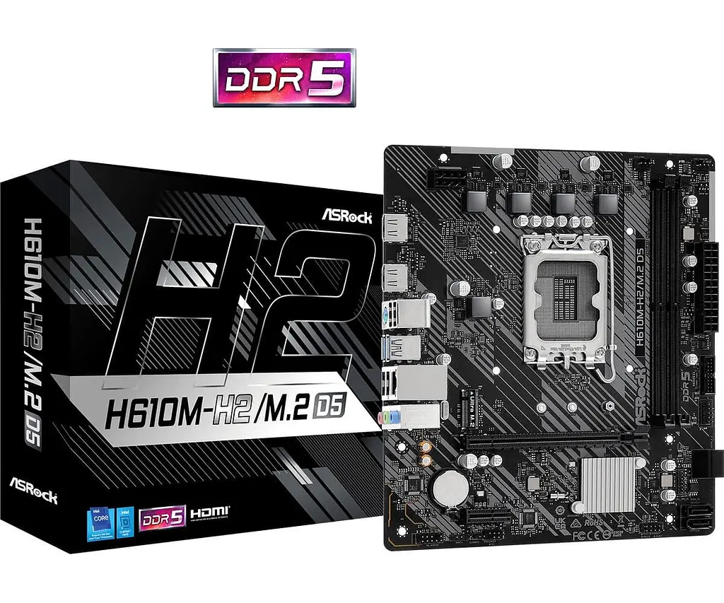 Материнська плата AsRock H610M-H2/M.2 D5 (H610M-H2/M.2 D5) (Socket 1700, Intel H610, Micro-ATX) - фото 5