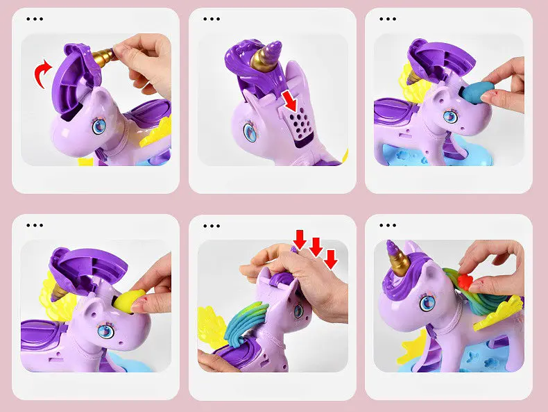 Набір для Ліпки Тісто My Little Horse 6 кольорів з Аксесуарами - фото 7