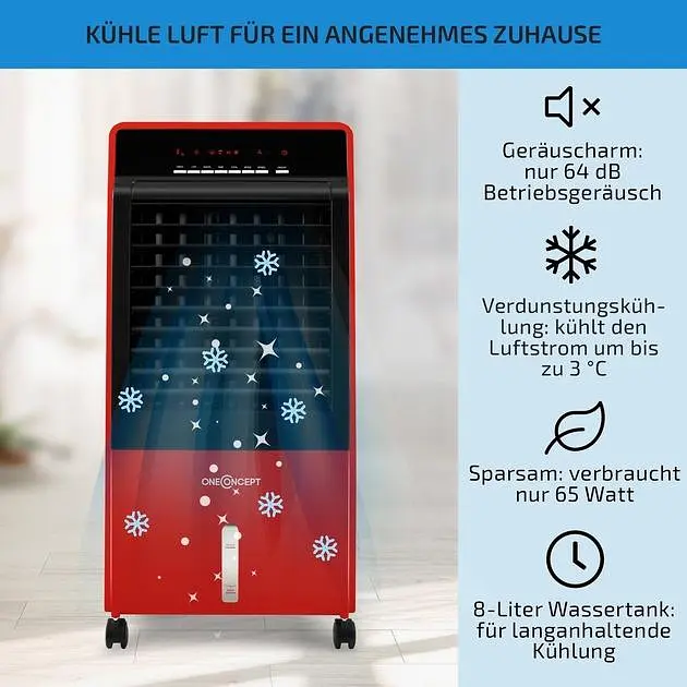 Мобільний кондиціонер-вентилятор OneConcept CTR-1 4-в-1 (10029735) - фото 2