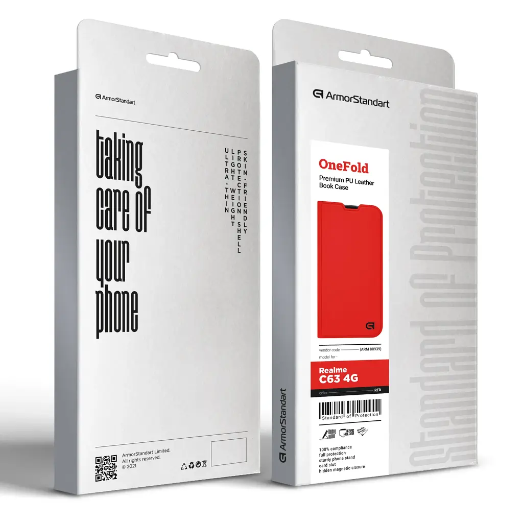 Чохол-книжка ArmorStandart OneFold Case для Realme C63 4G Red - фото 6
