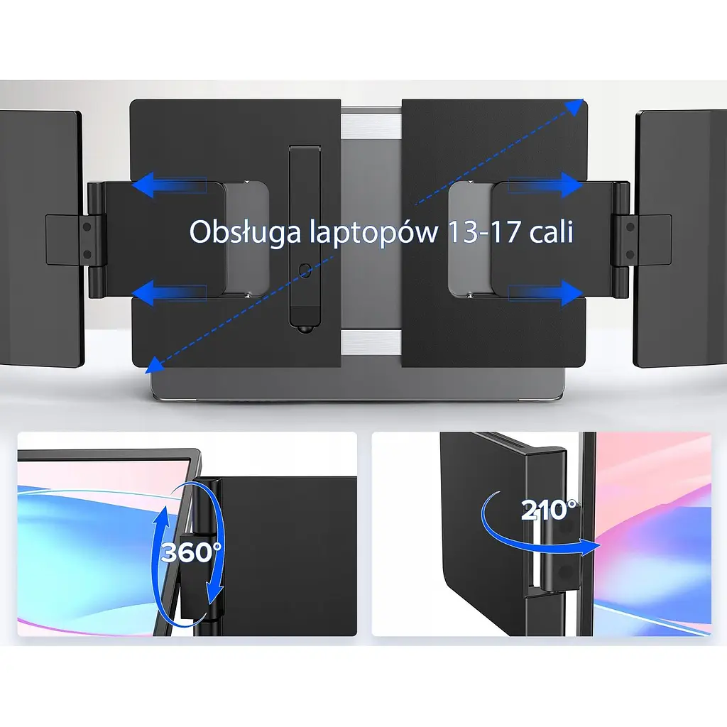 Портативний монітор UPERFECT 14` 2K Triple with 360° [116434] - фото 4