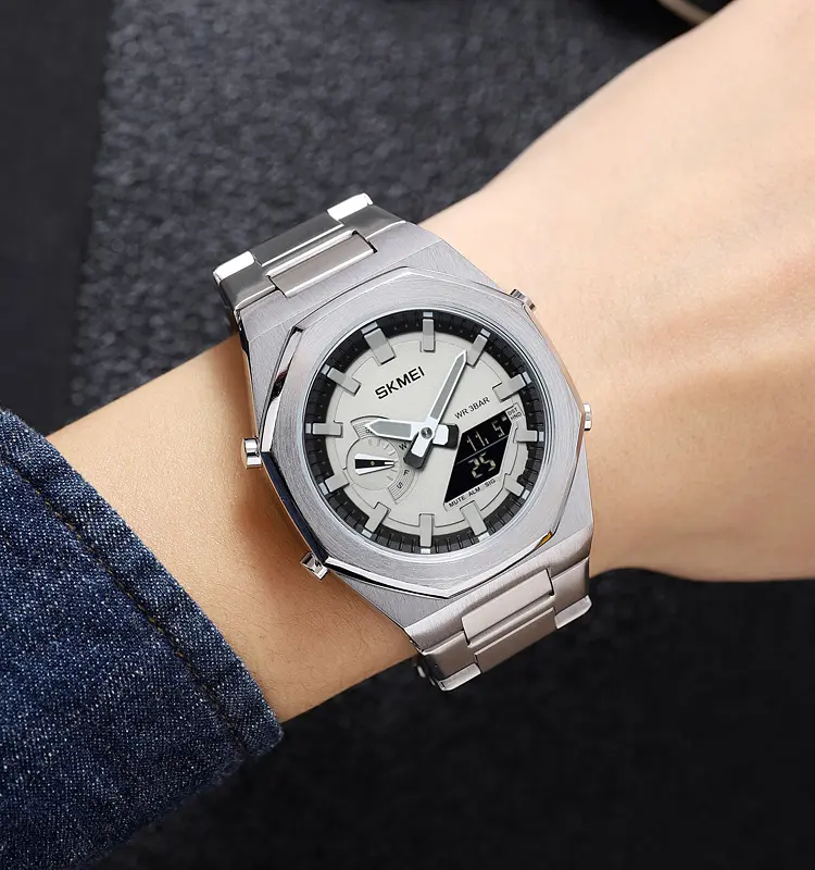 Наручний годинник чоловічий 1816SIBK Silver-Black Skmei acs0030570 - фото 3