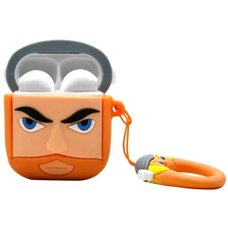 Силиконовый футляр Marvel & DC series для наушников AirPods 1/2 + кольцо Тор/коричневый - фото 2